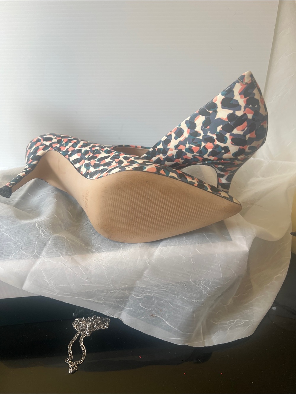 Anne Klein Multi-Color Patterned Pointed-Toe Pumps - Picture 6 of 6